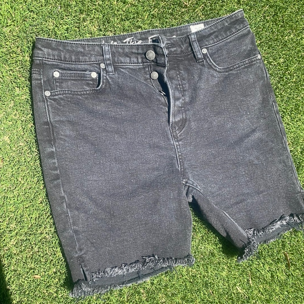 SOLD - Free people black denim shorts